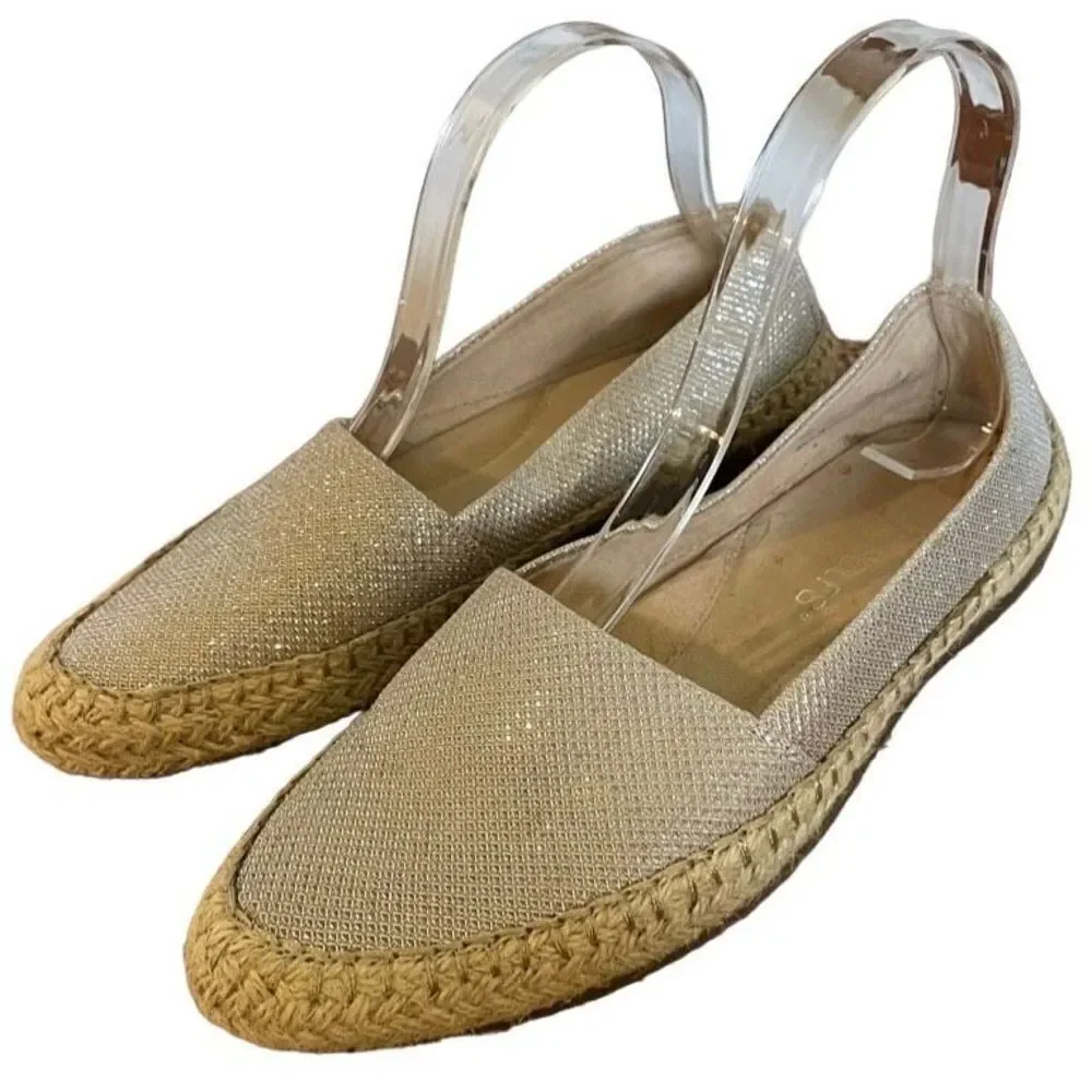 Aerosoles espadrille shimmer flats size 6